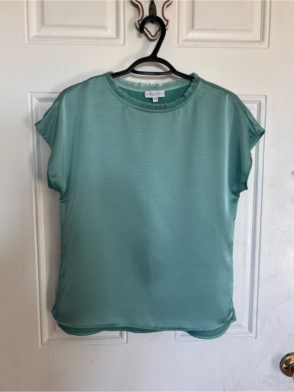 Sedge | Mint Green Short Sleeve Blouse